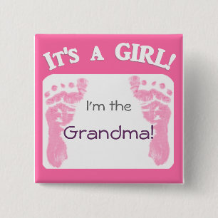 It's a Girl! New Baby Button for Relatives