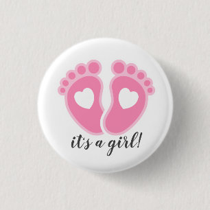 It's a Girl! New Father Button