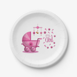 It's A Girl Paper Plates