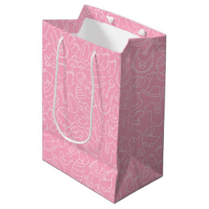 It's a Girl Pink Baby Shower Medium Gift Bag