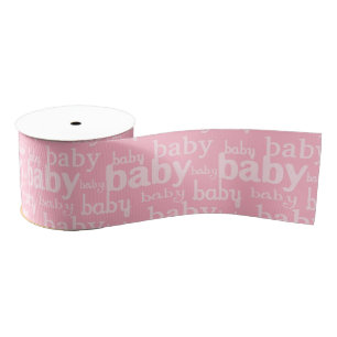 It's A Girl Pink Baby Shower Party Grosgrain Ribbon
