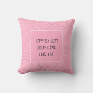 It's a Girl Pink Baby Shower Personalised Cushion