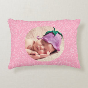 It's a Girl Pink Baby Shower Personalised Image Decorative Cushion
