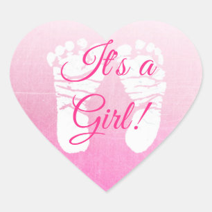 It's a Girl Pink  Baby shower Stickers