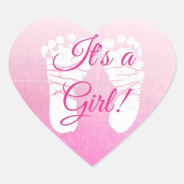It's a Girl Pink  Baby shower Stickers (Front)