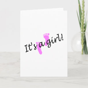 It's A Girl (Pink Feet) Announcement