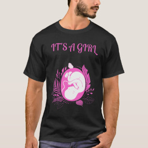 It's A Girl Pink Girl Baby Shower Gender Reveal Co T-Shirt