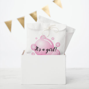 It's a girl Pink soap bubbles new baby party Favour Bags