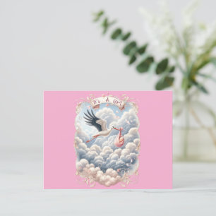 IT'S A GIRL POSTCARD