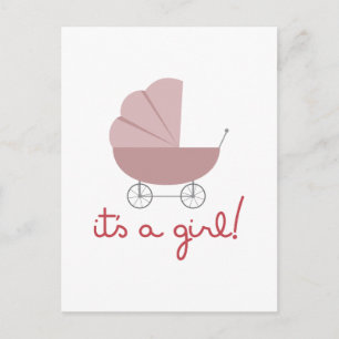 Its A Girl Postcard