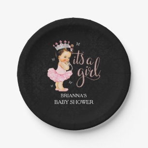 It's a Girl Princess Baby Shower plates