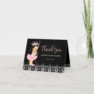 It's a Girl Princess Baby Shower Thank You Card