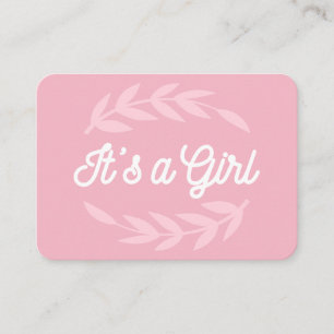  It's a  girl  retro   typography  Business Card