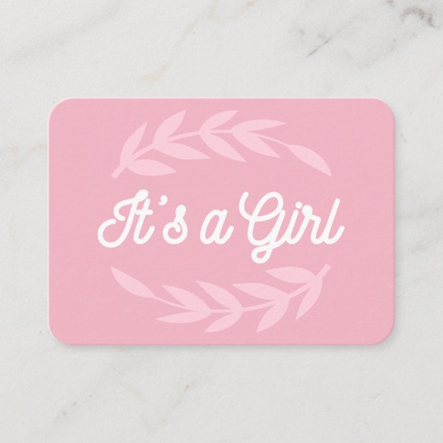  It's a  girl  retro   typography  Business Card (Front)