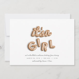 its a girl! Rose gold. Announcement
