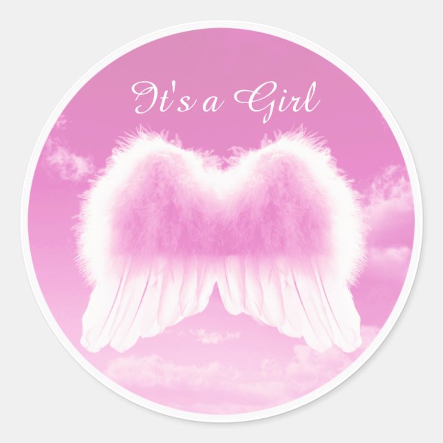 It's a Girl, Round Matte Sticker (Front)