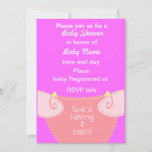 It's a Girl: Save The Date Baby Shower Invitation