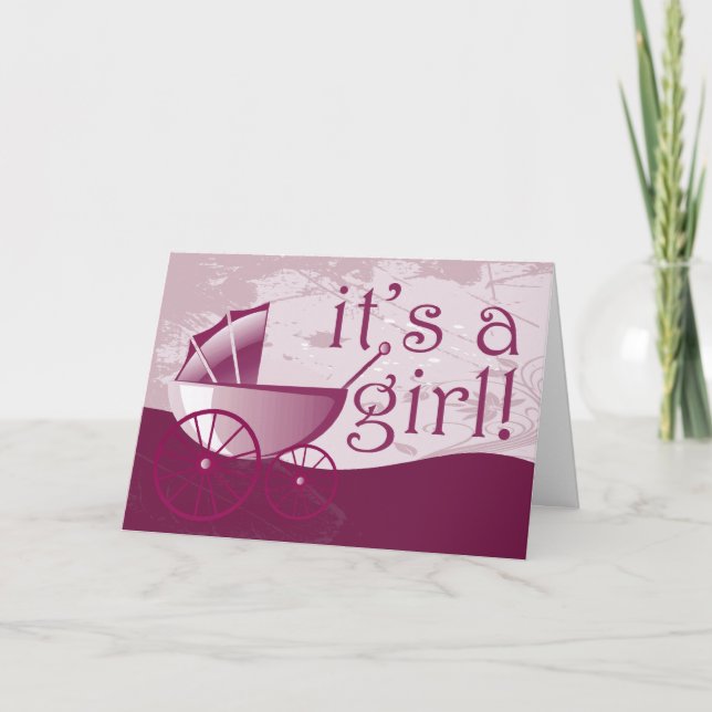 it's a girl! (see inside) announcement (Front)