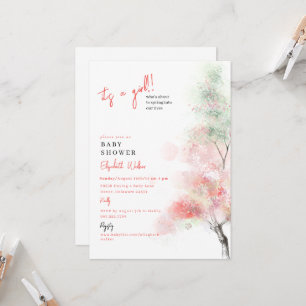 It's a Girl Spring Baby Shower Invitation