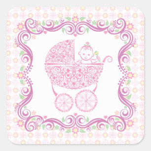 It's a Girl! Square Sticker