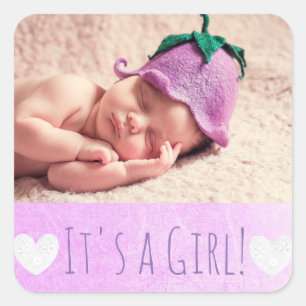 Its a Girl Stickers with your baby's photo