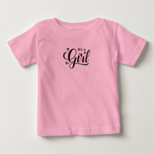 It's a Girl Text Tee - Sweet & Celebratory Vibes!