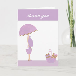 {it's a girl!} thank you note [lavender]
