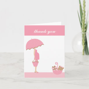 {it's a girl!} thank you note [pink]