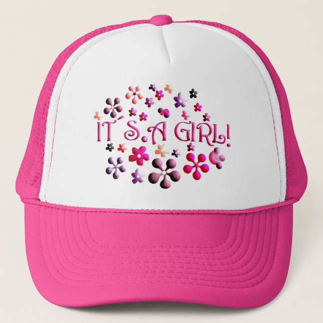 Its a Girl Trucker Hat (Front)