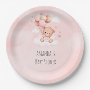 It's A Girl, We Can Bearly Wait!  Bay Shower Plate