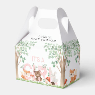 It's a Girl Woodland Baby Shower Favour Box
