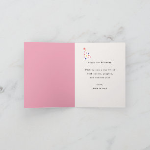 It's a Good Day for a 1st Birthday Pink Gold  Card
