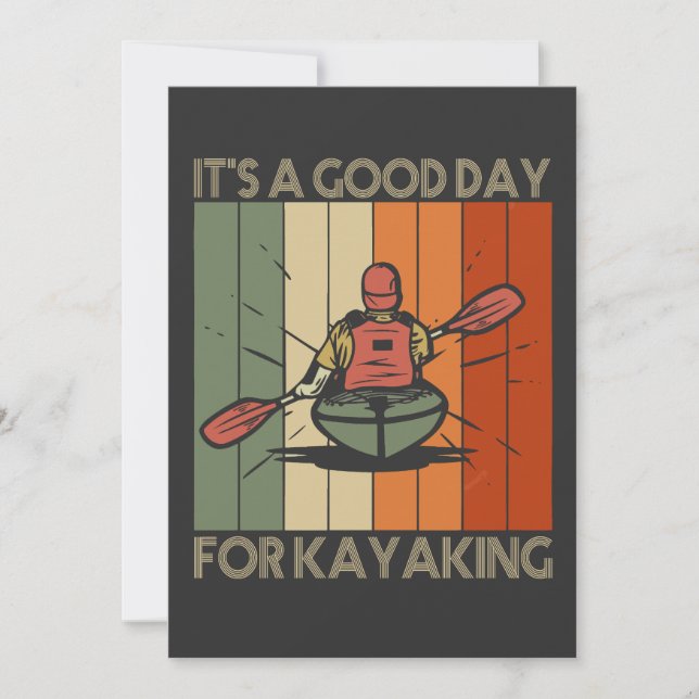 It's a good Day For Kayaking Funny Outdoors Lake Invitation (Front)