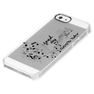 It's a good day serenity quote with musical notes clear iPhone SE/5/5s case