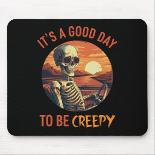 Its A Good Day To Be Creepy Vintage Funny Hallowee Mouse Mat