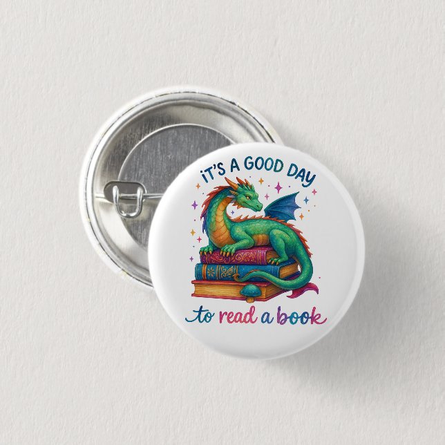It's A Good Day To Read A Book  3 Cm Round Badge (Front & Back)