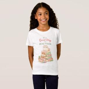 It's a Good Day to Read a Book Cute Cat Reading T-Shirt