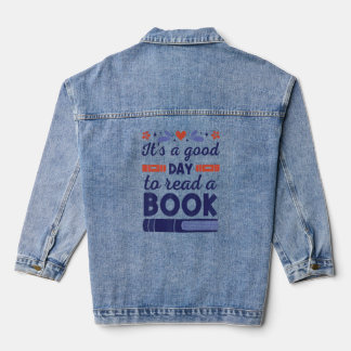 It's a Good Day To Read a Book  Library Reading  Denim Jacket