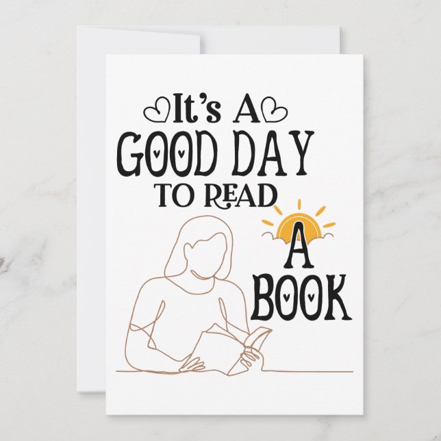 Its A Good Day To Read Shirt, Bookish Shirt, Book Holiday Card (Front)
