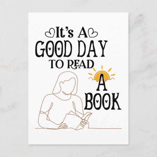 Its A Good Day To Read Shirt, Bookish Shirt, Book Postcard (Front)