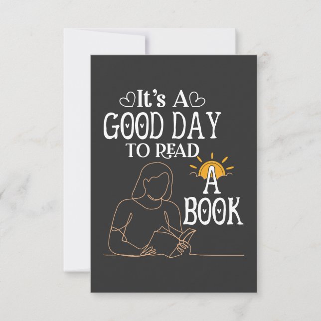 Its A Good Day To Read Shirt, Bookish Shirt, Book Thank You Card (Front)