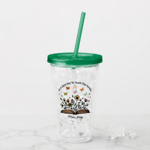 it's a good day to teach tiny humans, teacher gift acrylic tumbler