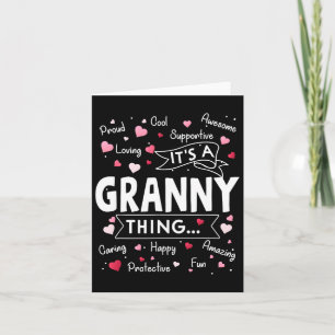 It's A Granny Thing Funny Sayings Cute Grandma Mot Card