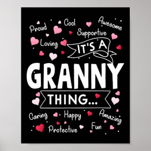 It's A Granny Thing Funny Sayings Cute Grandma Mot Poster