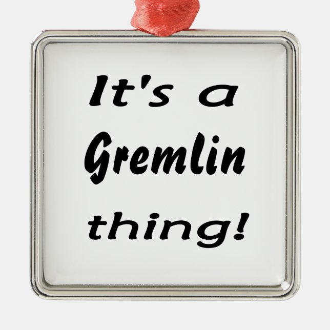 It's a gremlin thing! metal tree decoration (Front)