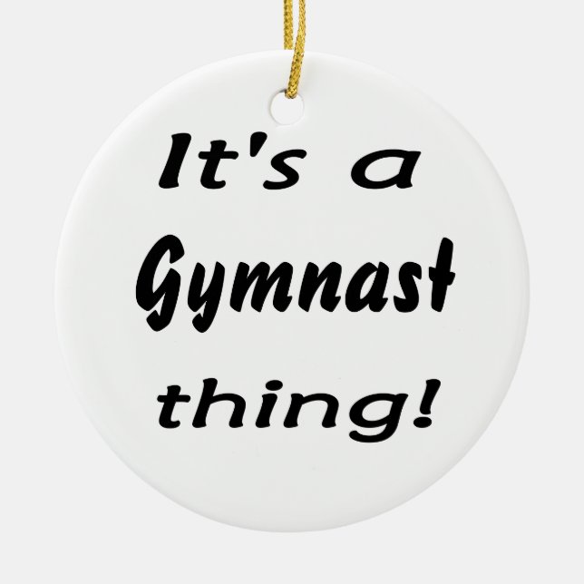 It's a gymnast thing! ceramic tree decoration (Front)