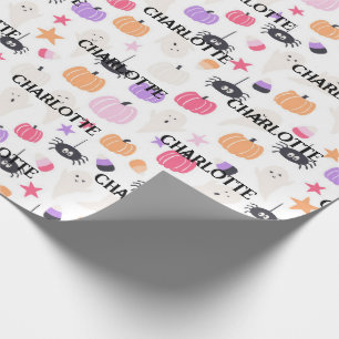 It's A Halloween Birthday Party Add Toddler's Name Wrapping Paper