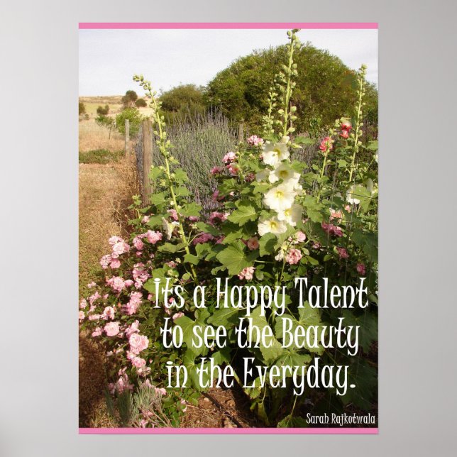 Its a Happy Talent to see the Beauty art Poster (Front)