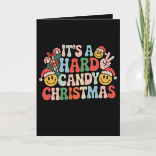 It's A Hard Candy Christmas Retro Groovy Xmas Card