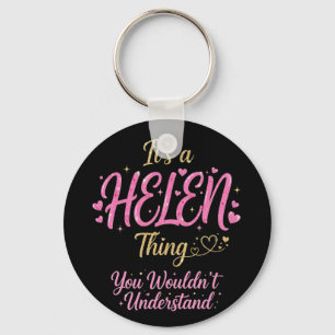 It's A Helen Thing Pink Gold Women Gift Key Ring